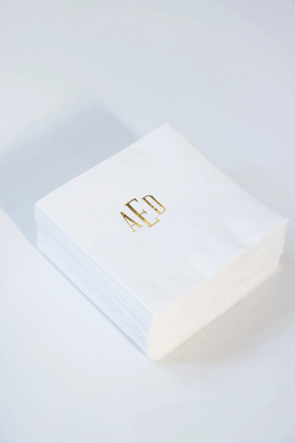 Personalized Foil Stamped Paper Napkins (Set of 50)